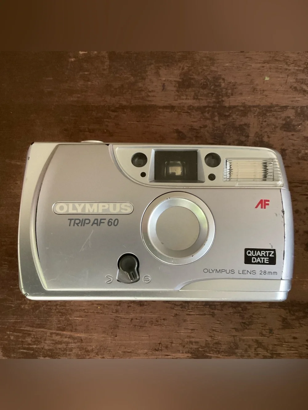 Olympus Trip AF 60 35mm compact point-and-shoot film camera with a 28mm lens